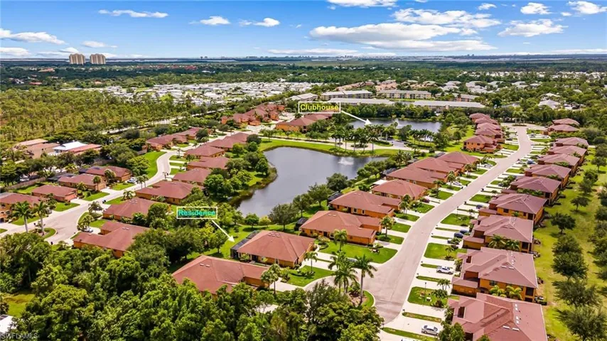 Aerial view looking west