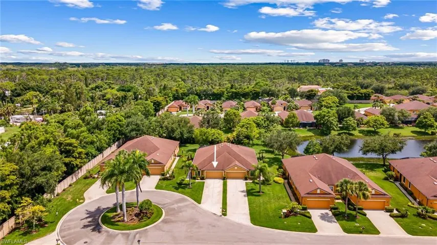 Aerial view looking south