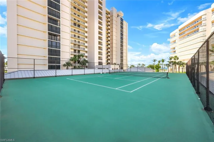 View of tennis court