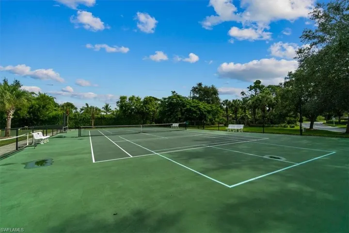 View of tennis court