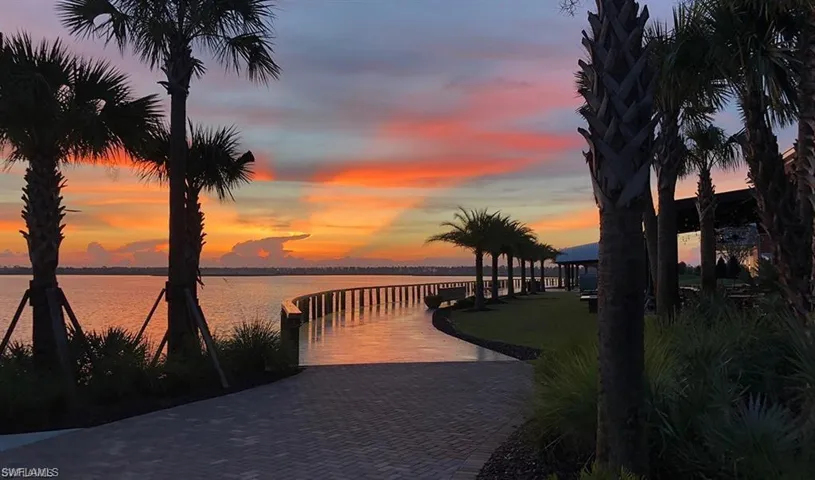 What a SUNSET over walkway & trails