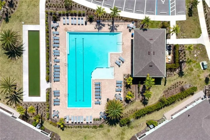 Sparkling blue pool