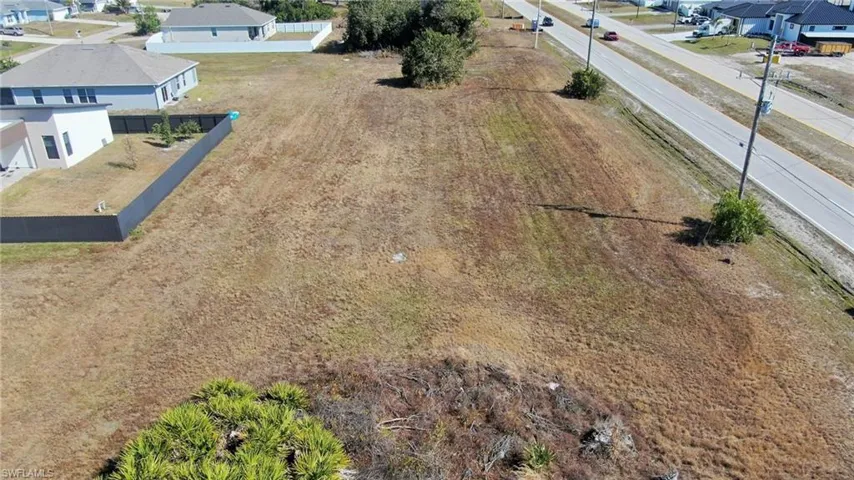 Aerial view of residential area
