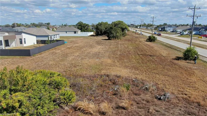 Aerial perspective of suburban area