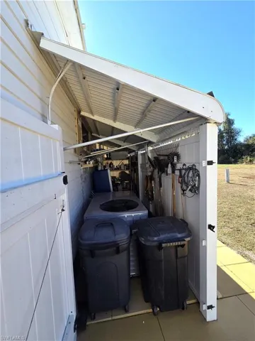 2 yr. old AC is located in rear shed.