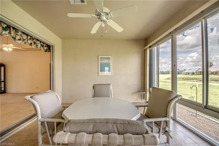 Windows slide open or can be completely removed for a screened lanai.  Under air but not considered in homes square footage.