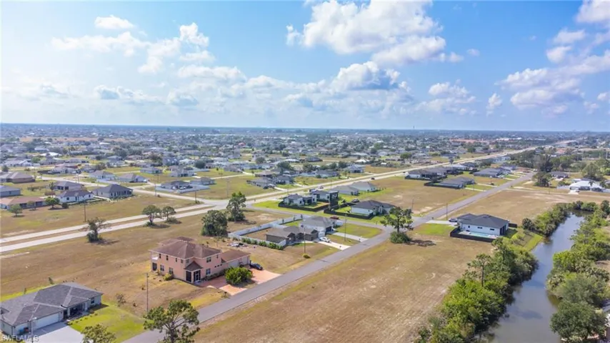 Aerial view with a residential view