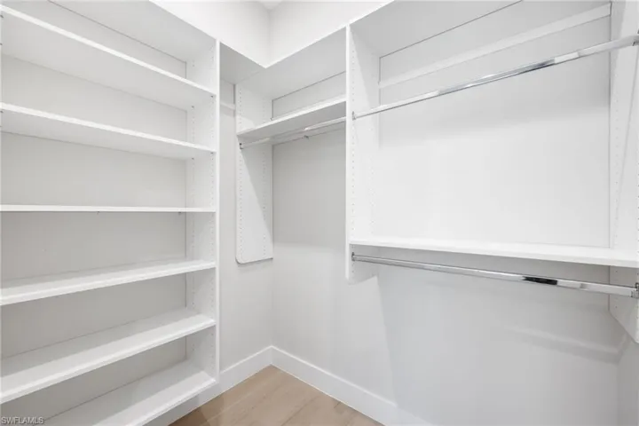 Guest bedroom walk in closets