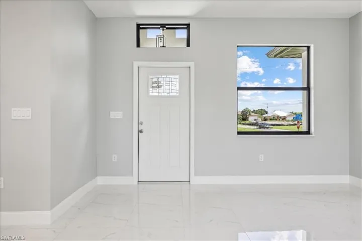 View of tiled entryway
