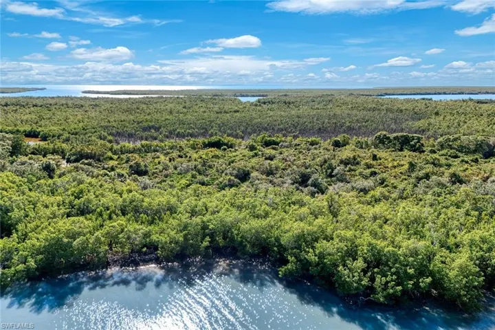 Drone / aerial view of a nearby body of water