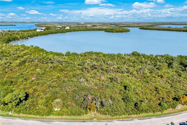 Bird's eye view of a large body of water