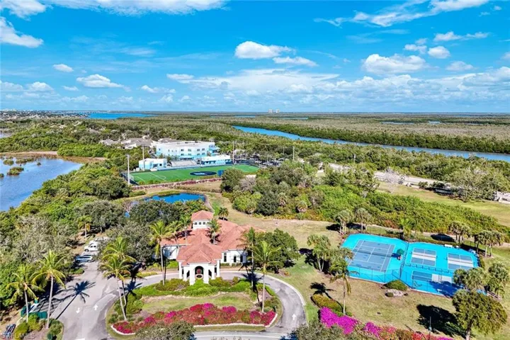 Bird's eye view of a large body of water
