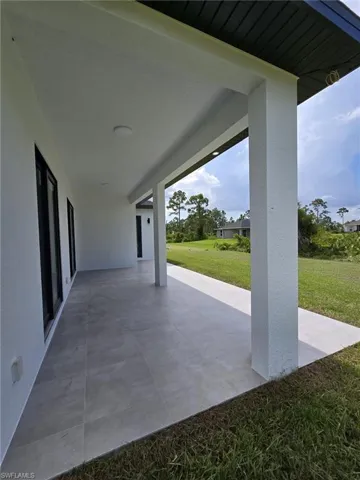 View of extended patio