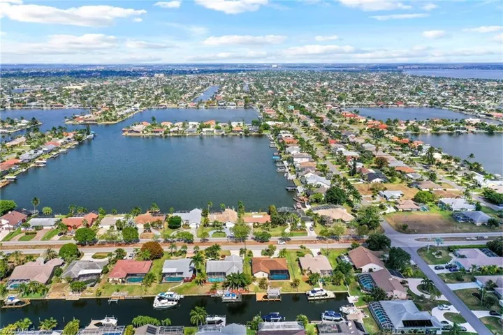 Ariel view of property