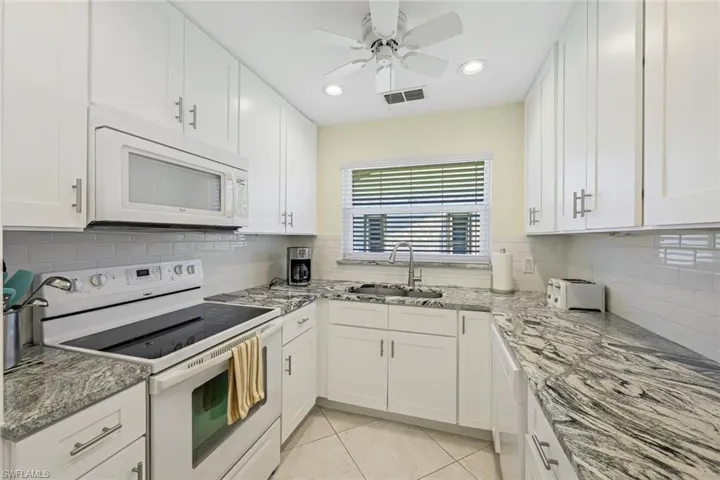 Updated kitchen with granite countertops
