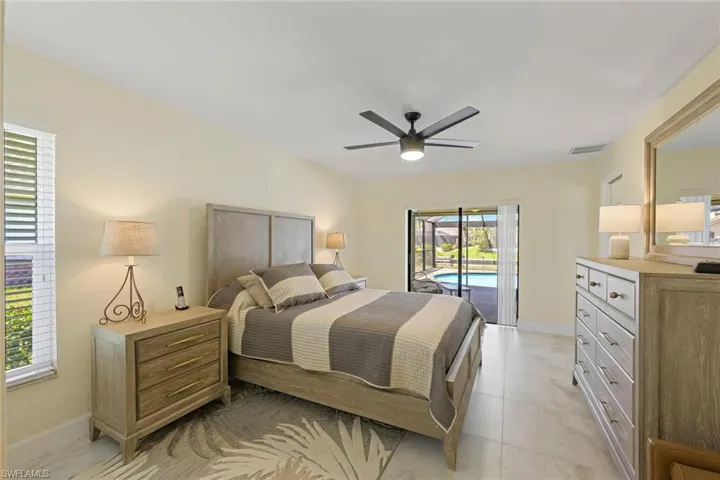 Main bedroom with access to the lanai