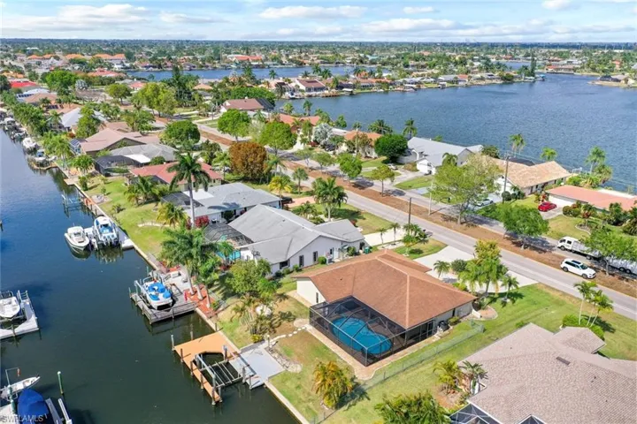 Ariel view of property
