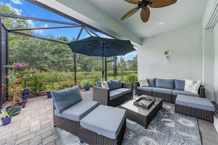Extended screened lanai.