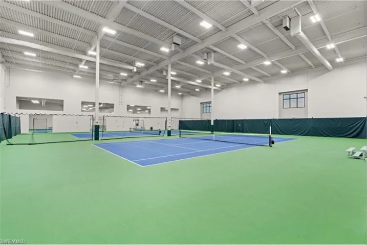 View of tennis court