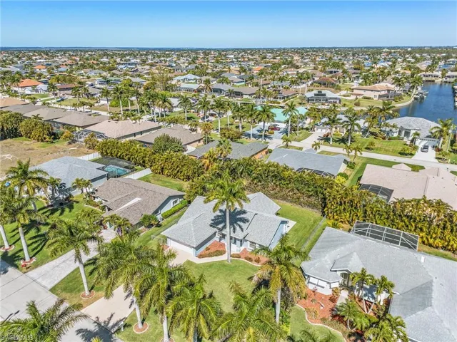 Aerial view of residential area