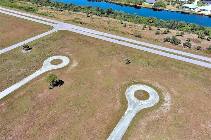 Drone / aerial view of a nearby body of water