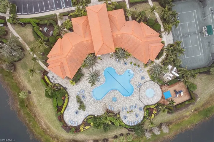 Birds eye view of property