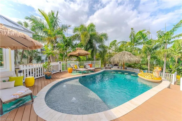 Outdoor pool with a deck- Virtually Edited Image