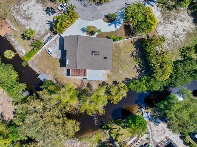 Aerial view of the home.