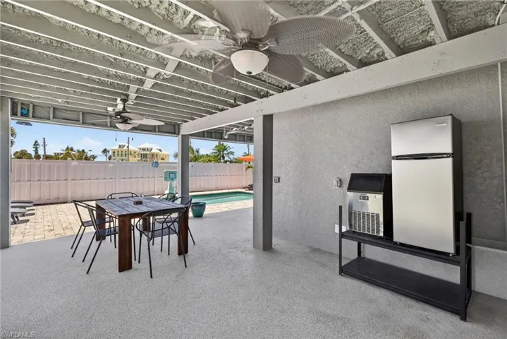 Downstairs covered outdoor space!