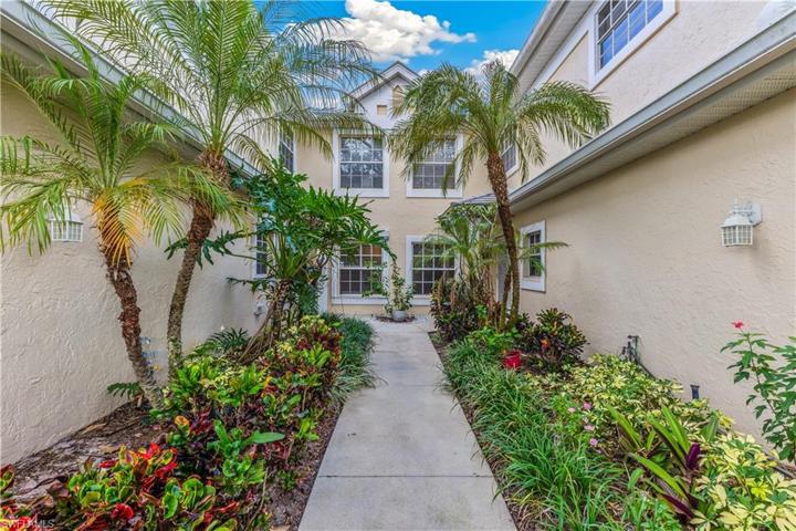Lushly landscaped entrance