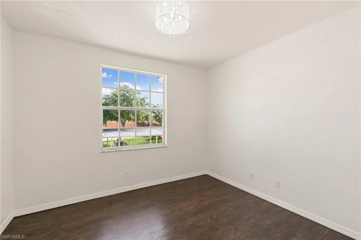 Second bedroom with lighting fixture