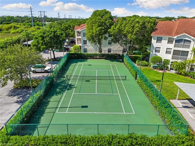 View of tennis court