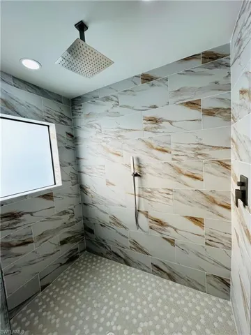 Tiled shower