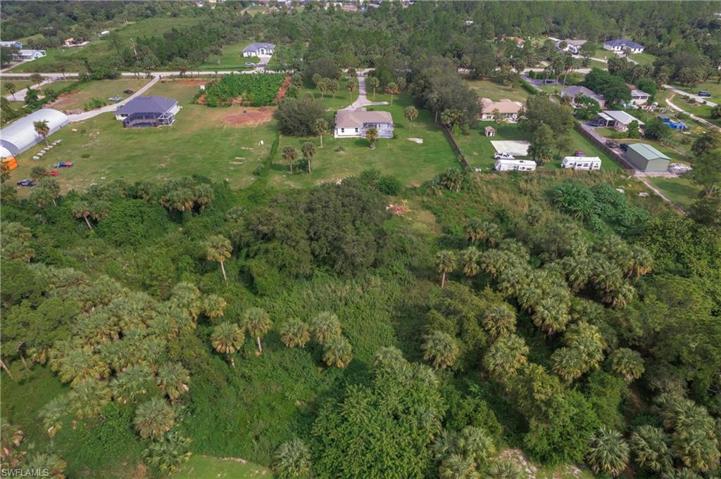 the lot extends beyond the cleared area