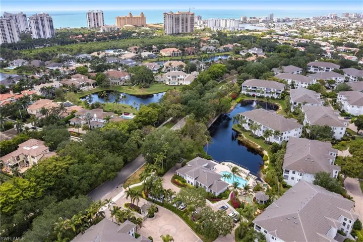 Aerial view with a residential view, a water view, and a city view
