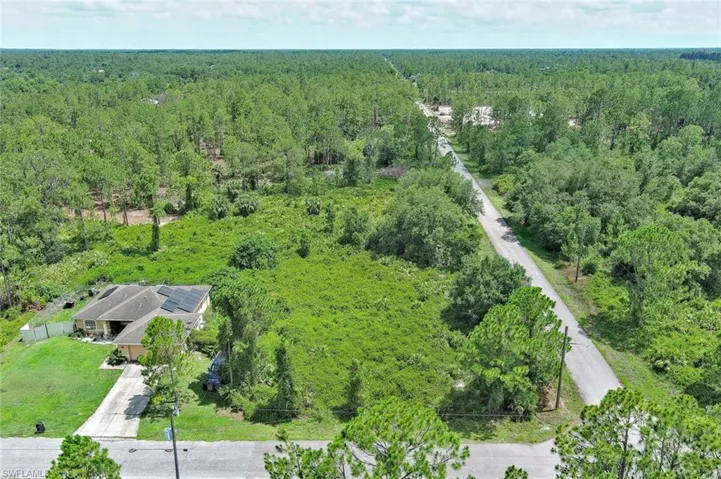 Drone / aerial view of a heavily wooded area