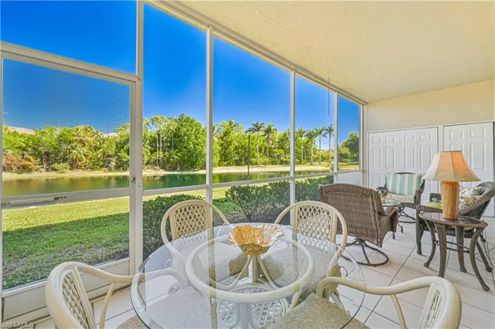 Super-sized Lanai featuring a water view