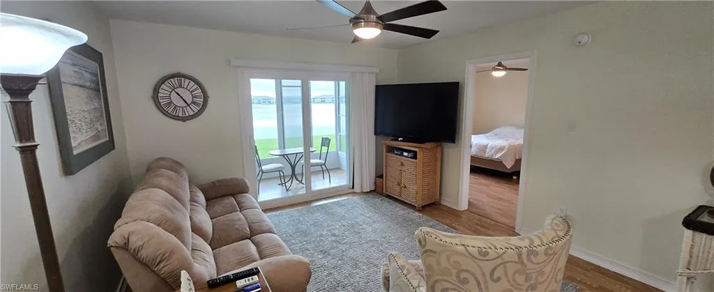 Living room from dining area
