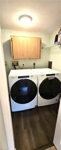 Laundry room with Whirlpool front loaders