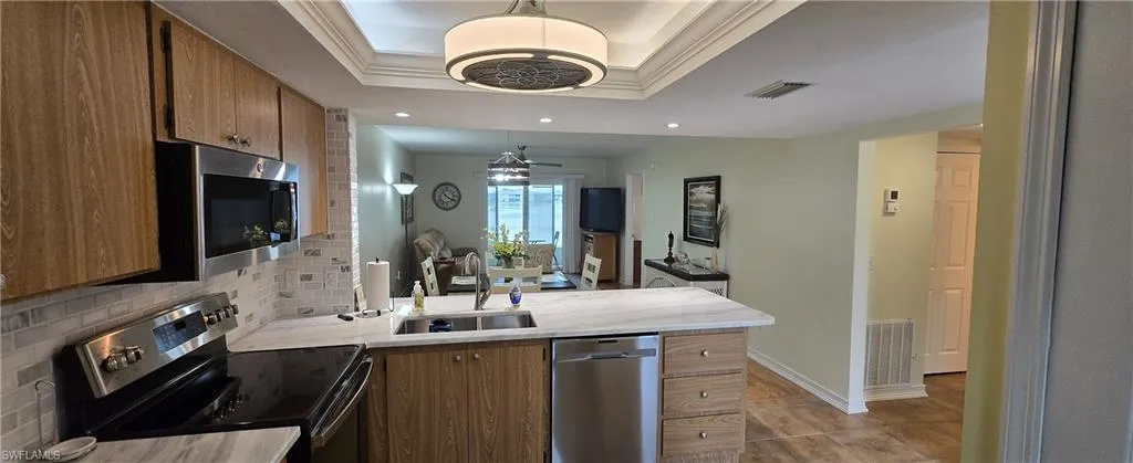 Kitchen through interior