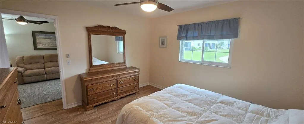 Bedroom from master bathroom