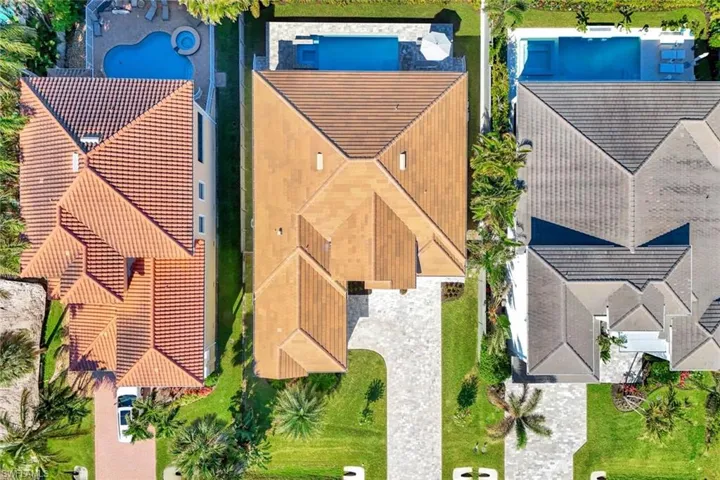 Birds eye view of property