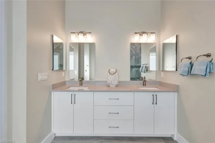 Primary Bathroom with Dual Sinks.