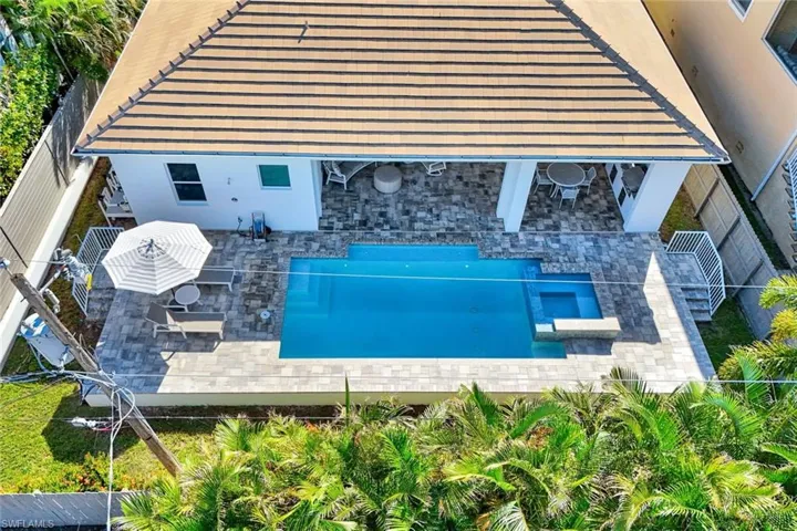 Birds eye view of property