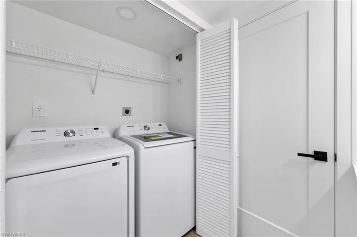 Laundry area with independent washer and dryer