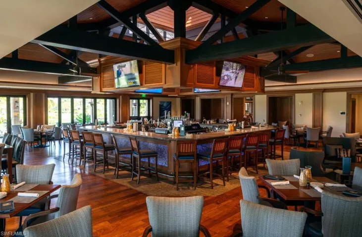 The 55th Hole, Bonita Bay Country Club members can enjoy this exceptional casual style restaurant with an elegant "pub like" feel.