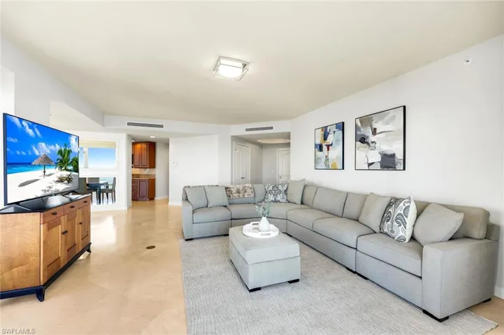 The living room is spacious yet cozy!
