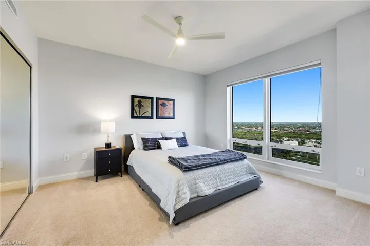 One of two guest suites, with easy access to a full bath.