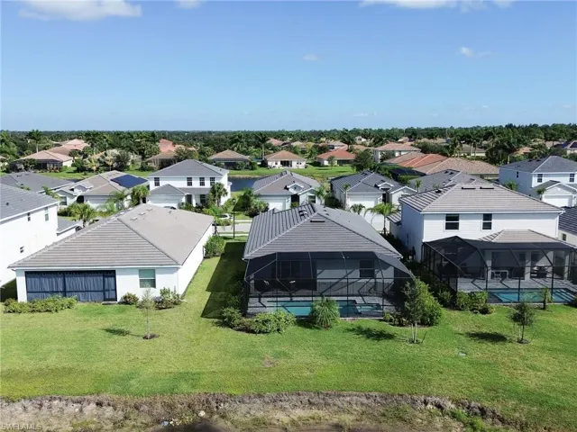 Aerial view of residential area