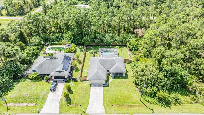 Birds eye view of property